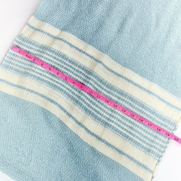 Loft blue stripe knit circle scarf - Picture 6 of 6